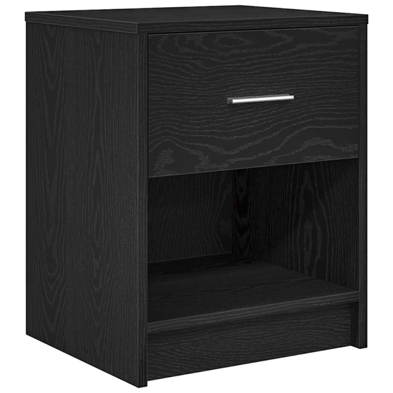 Nachttisch mit Schublade Schwarz 40x34x50 cm