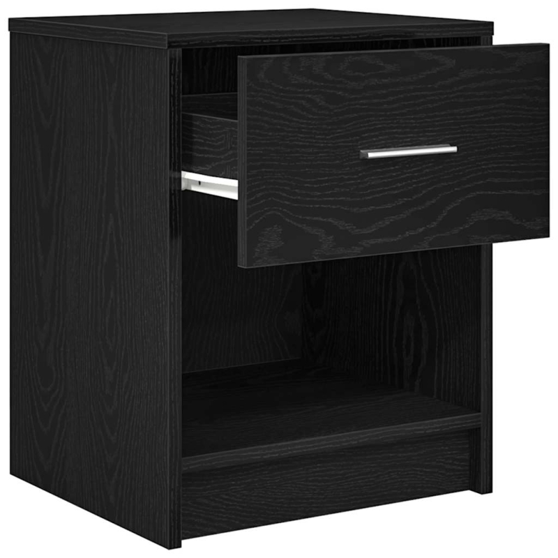 Nachttisch mit Schublade Schwarz 40x34x50 cm