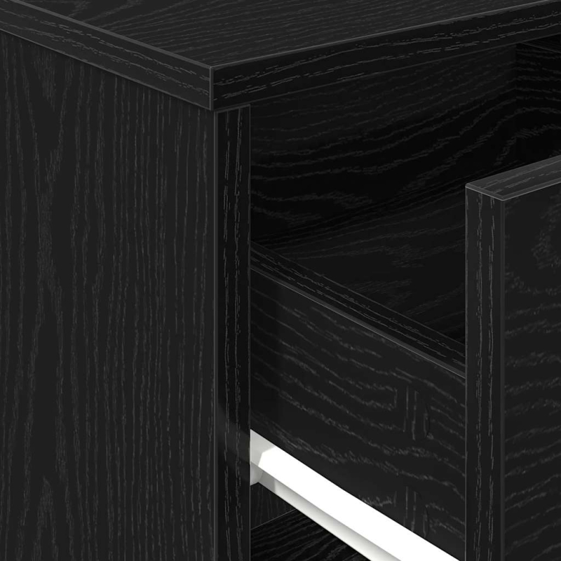 Nachttisch mit Schublade Schwarz 40x34x50 cm