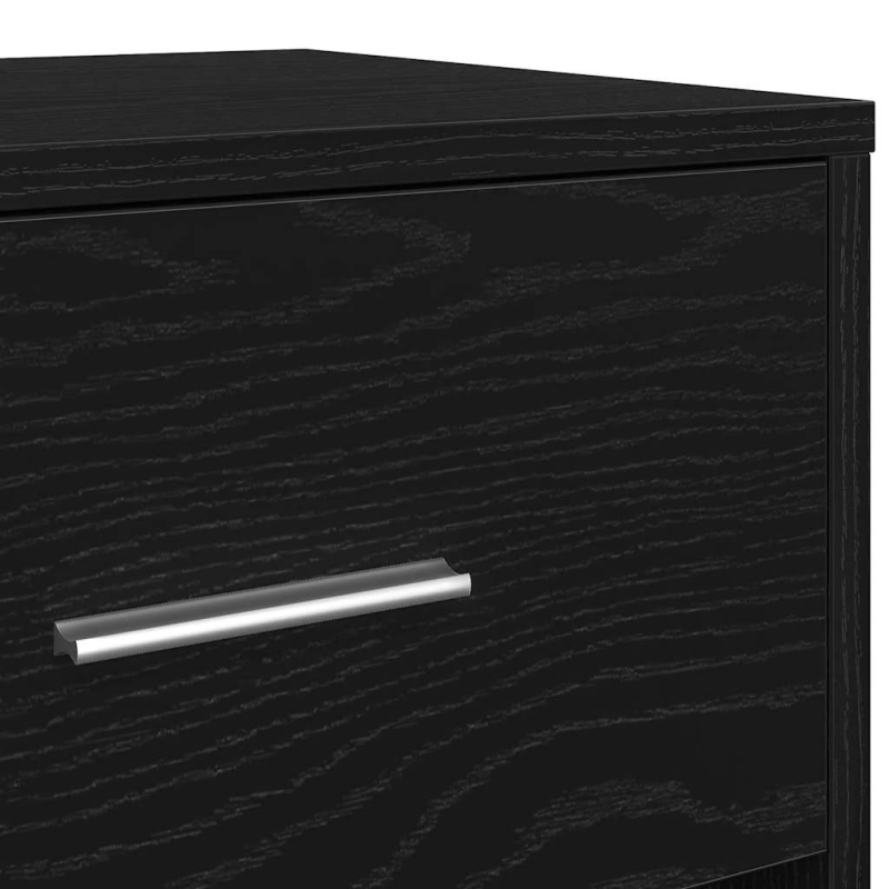 Nachttisch mit Schublade Schwarz 40x34x50 cm