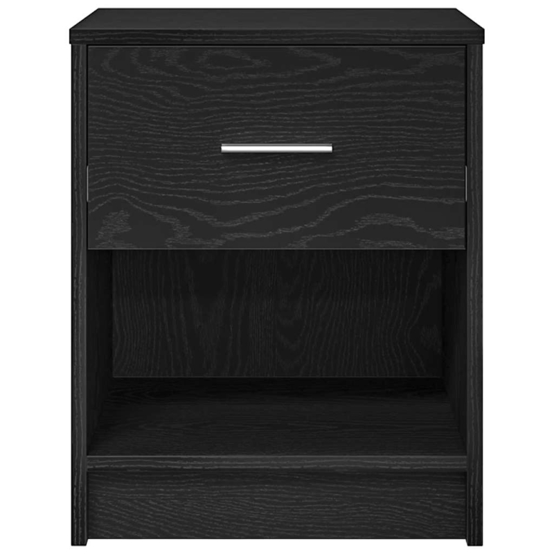 Nachttische 2 Stk. mit Schublade Schwarz 40x34x50 cm