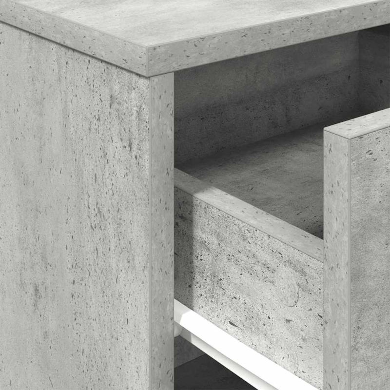 Nachttische 2 Stk. mit Schublade Betongrau 40x34x50 cm
