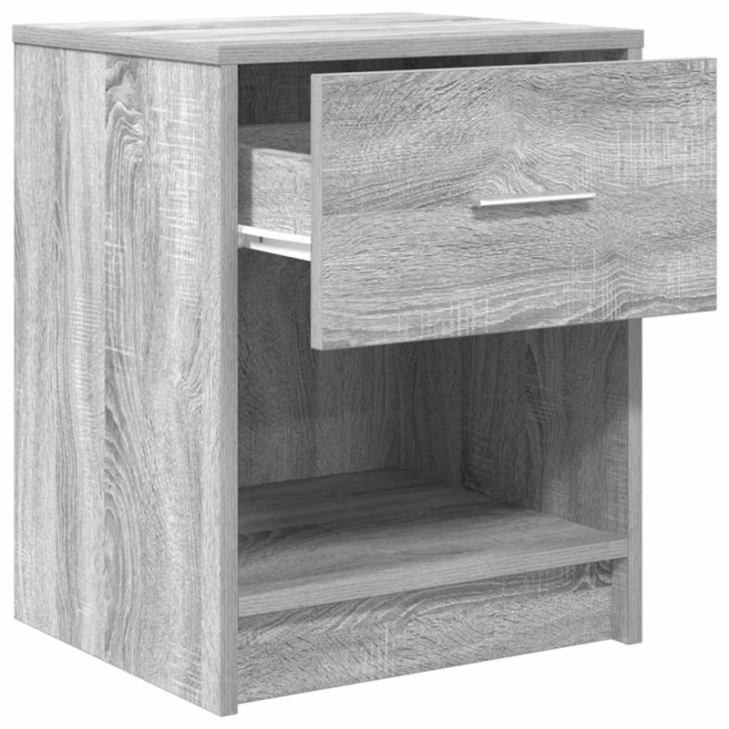 Nachttisch mit Schublade Grau Sonoma 40x34x50 cm