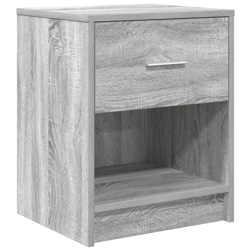 Nachttische 2 Stk. mit Schublade Grau Sonoma 40x34x50 cm