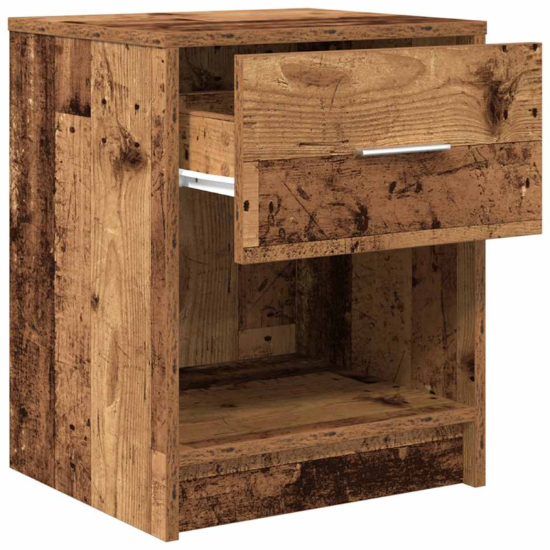 Nachttisch mit Schublade Altholz-Optik 40x34x50 cm