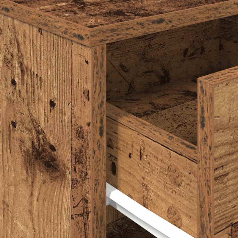 Nachttisch mit Schublade Altholz-Optik 40x34x50 cm