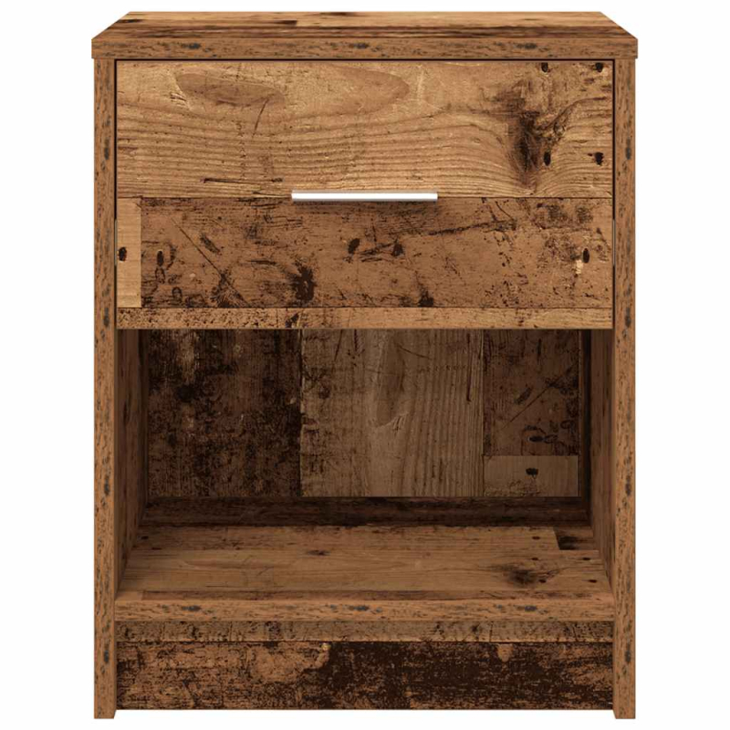 Nachttische 2 Stk. mit Schublade Altholz-Optik 40x34x50 cm