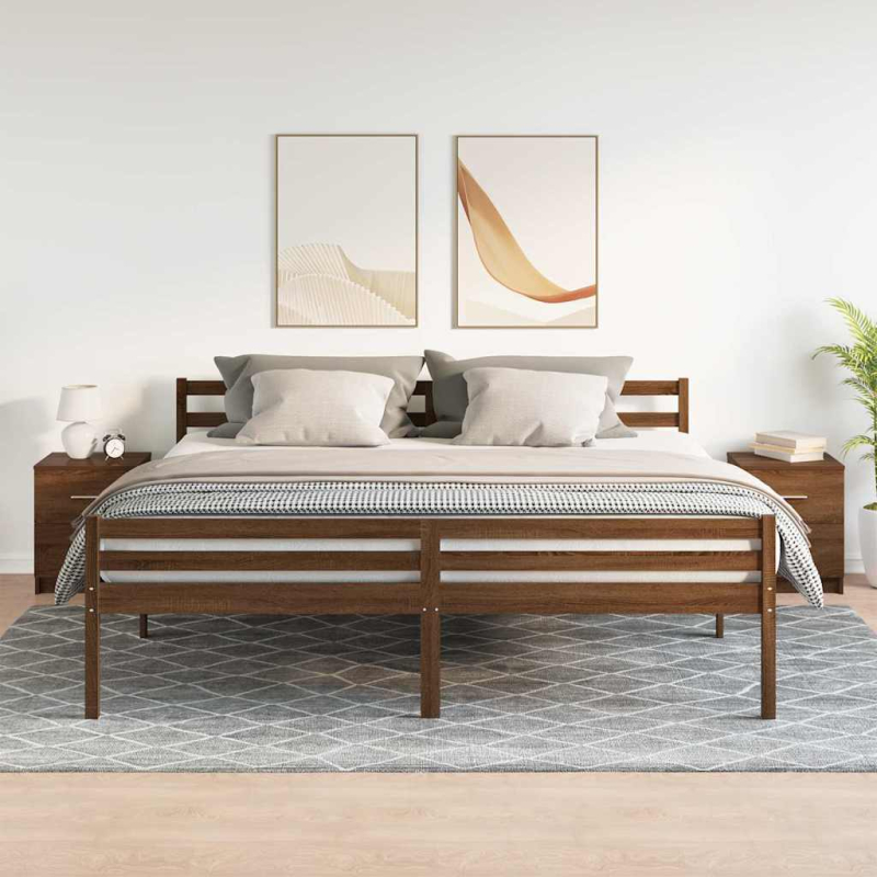 Nachttische 2 Stk. mit 2 Schubladen Eichen-Optik 40x36x50 cm