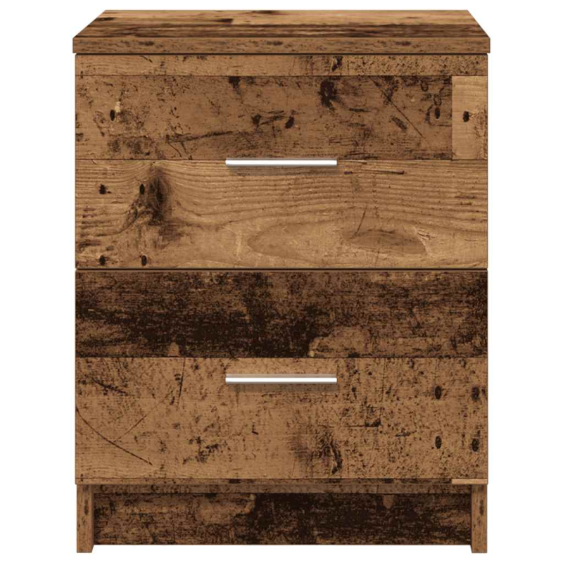 Nachttisch mit 2 Schubladen Altholz-Optik 40x36x50 cm