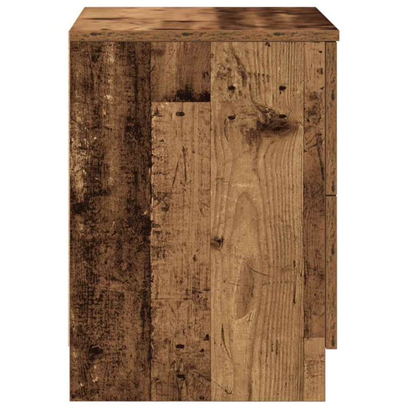 Nachttisch mit 2 Schubladen Altholz-Optik 40x36x50 cm