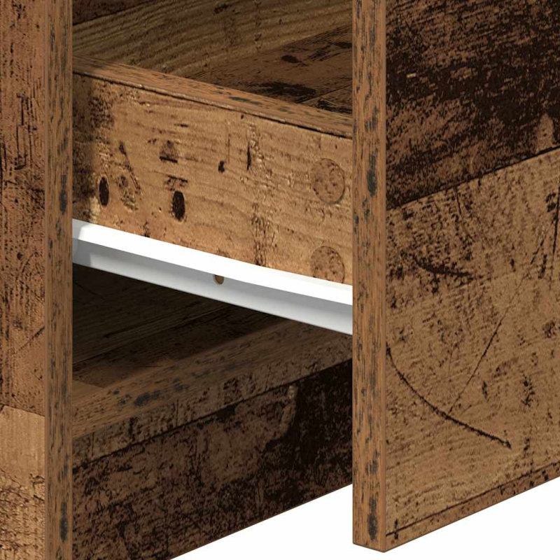 Nachttisch mit 2 Schubladen Altholz-Optik 40x36x50 cm