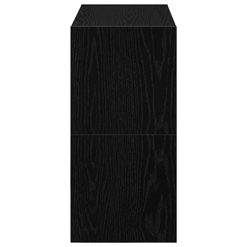 Schuhregale 2 Stück stapelbar Schwarze Eiche 60x30x30,5 cm