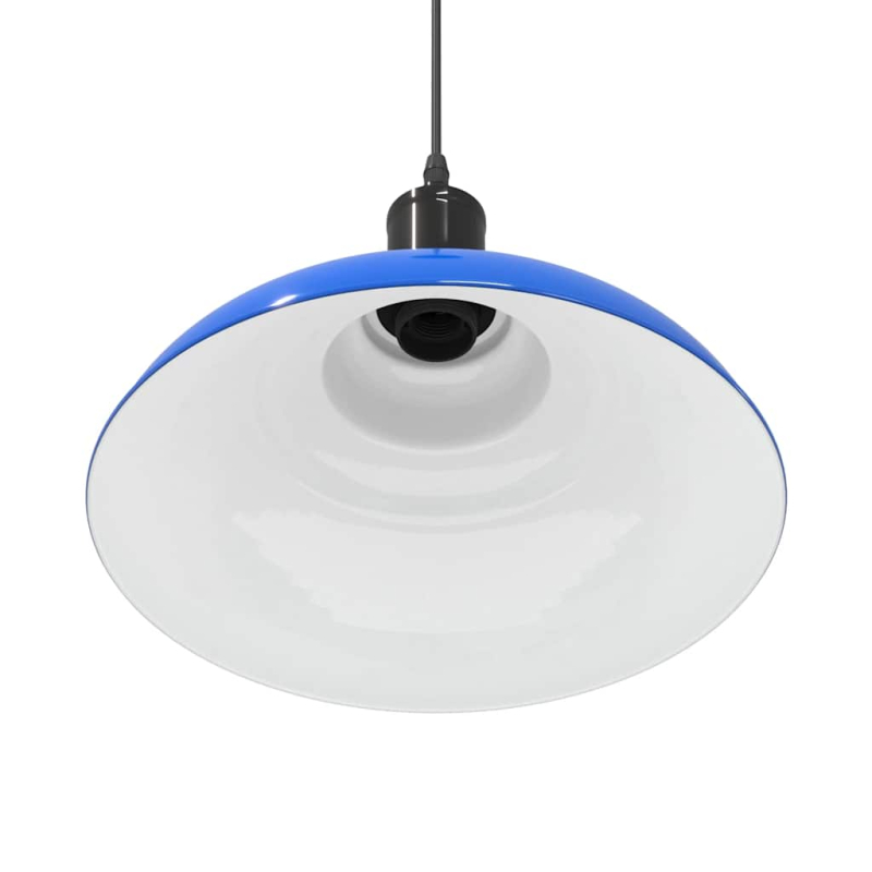 Pendelleuchte Höhenverstellbar E27 Dunkelblau Glänzend Ø 31 cm