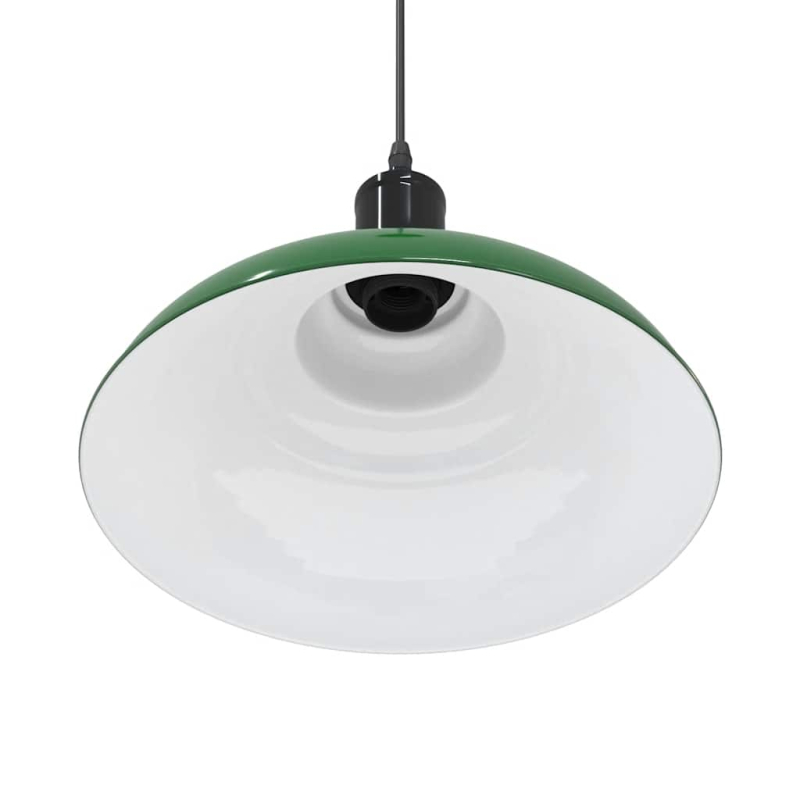 Pendelleuchte Höhenverstellbar E27 Grün Glänzend Ø 31 cm Metall
