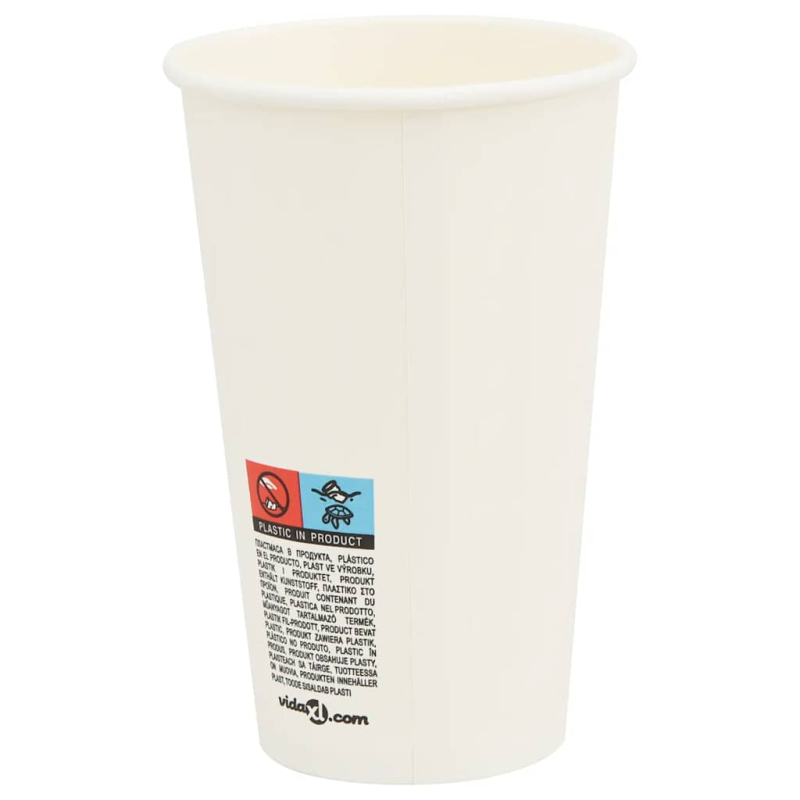 Pappbecher 1000 Stk. 16oz 400ml Weiß