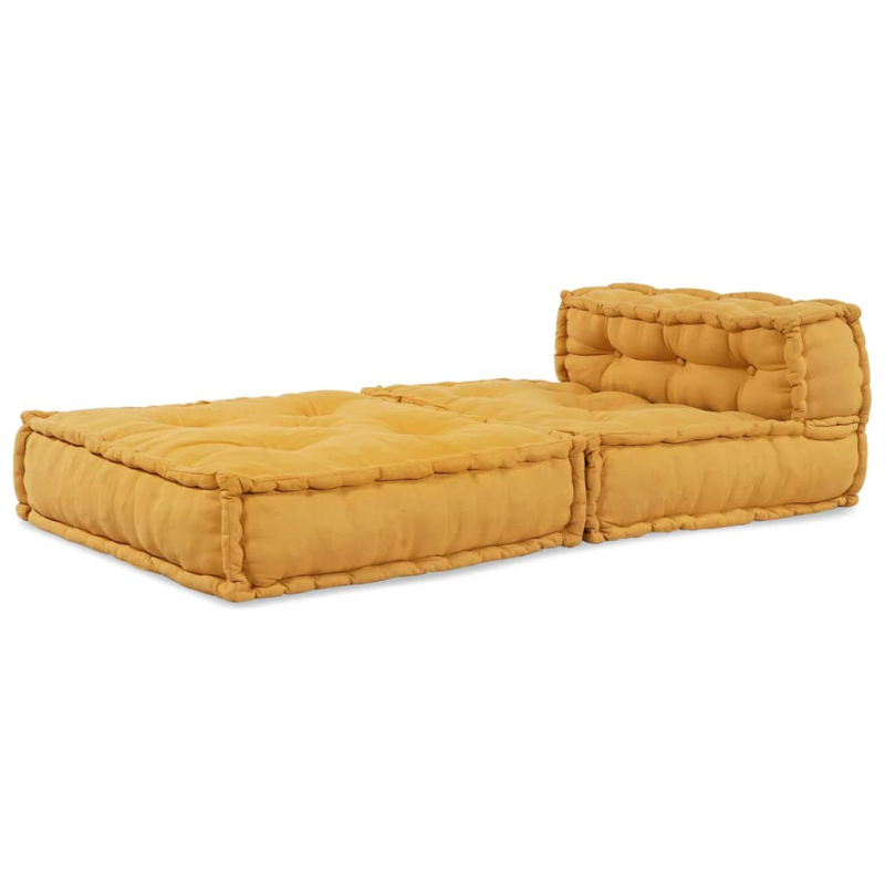 Pouf Modular Gelb 70x70x54 cm Stoff