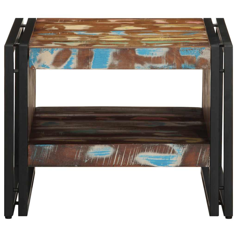 Couchtisch Mehrfarbig 50x50x38 cm Altholz Massivholz