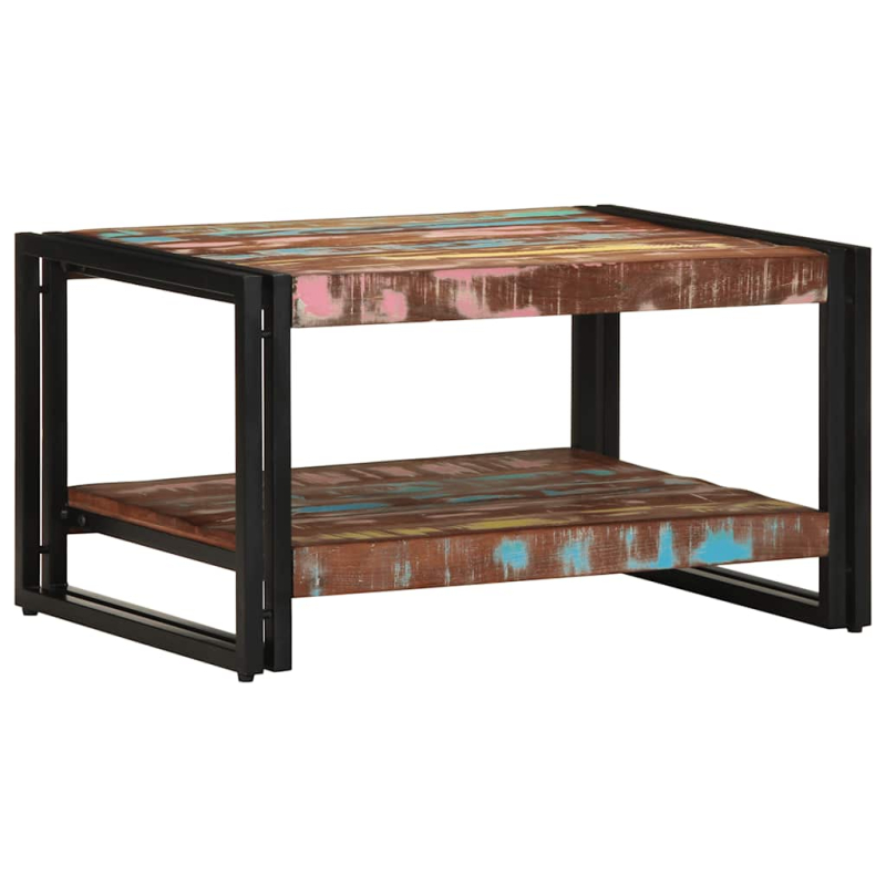 Couchtisch Mehrfarbig 70x50x38 cm Altholz Massivholz