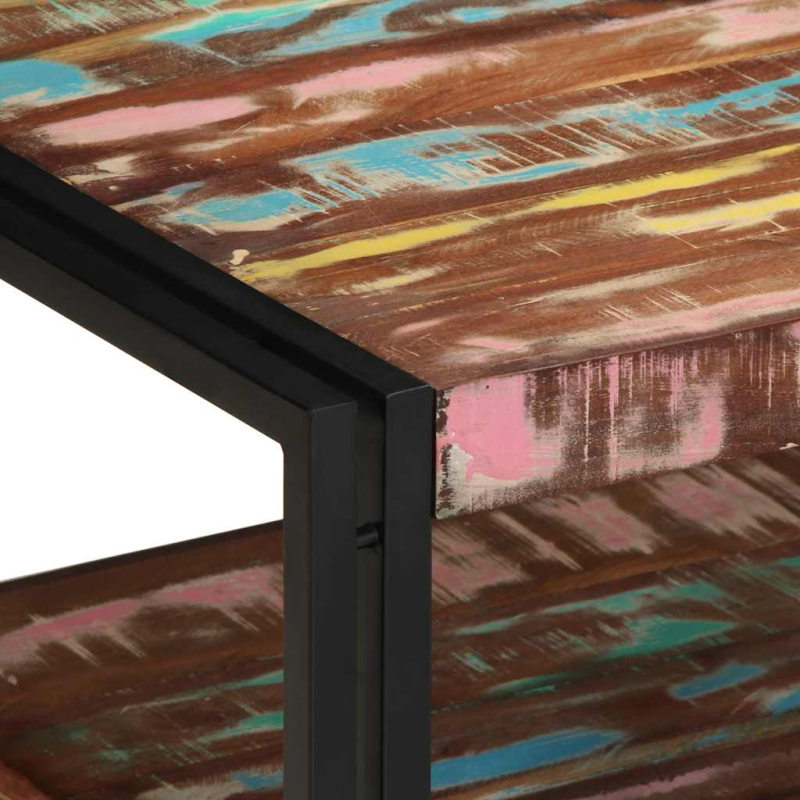 Couchtisch Mehrfarbig 70x50x38 cm Altholz Massivholz