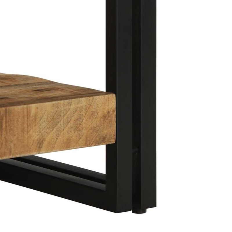 Couchtisch 50x50x38 cm Raues Massivholz Mango