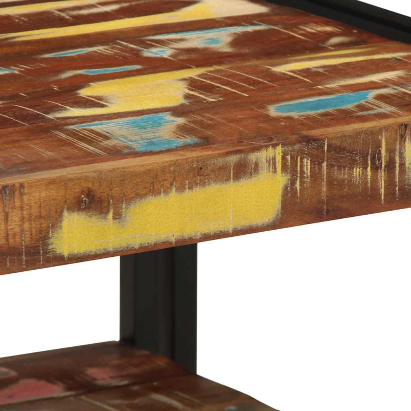 Couchtisch Mehrfarbig 50x50x38 cm Altholz Massivholz