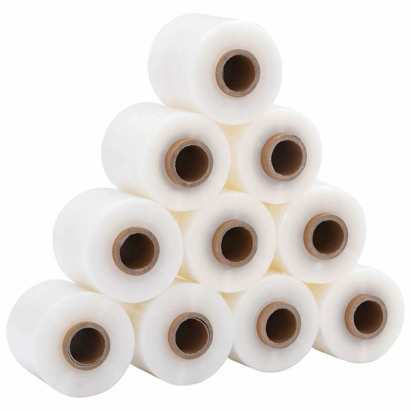 Stretchfolien 10 Stk. Transparent 23 ?m 10 cm x 300 m