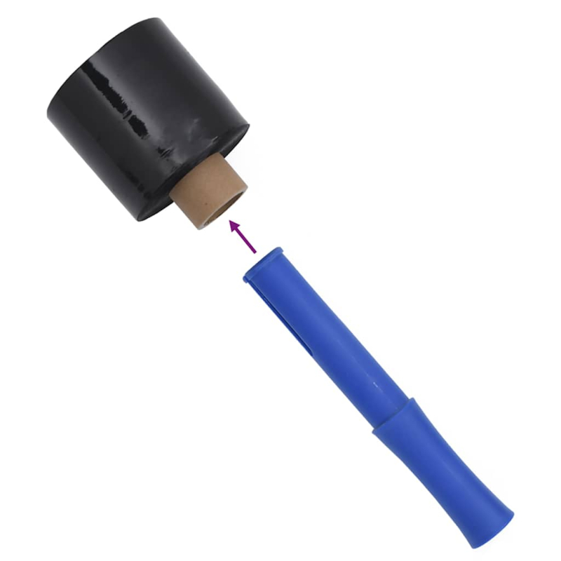 Stretchfolien 10 Stk. Schwarz 23 ?m 10 cm x 300 m