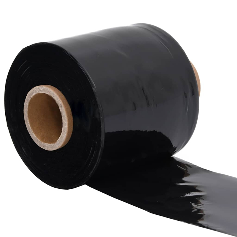 Stretchfolien 10 Stk. Schwarz 23 ?m 10 cm x 300 m