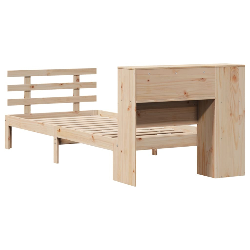Bücherregalbett ohne Matratze 75x190 cm Massivholz Kiefer