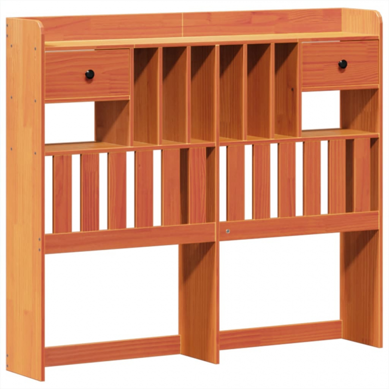 Massivholzbett ohne Matratze Wachsbraun 120x190 cm Kiefernholz