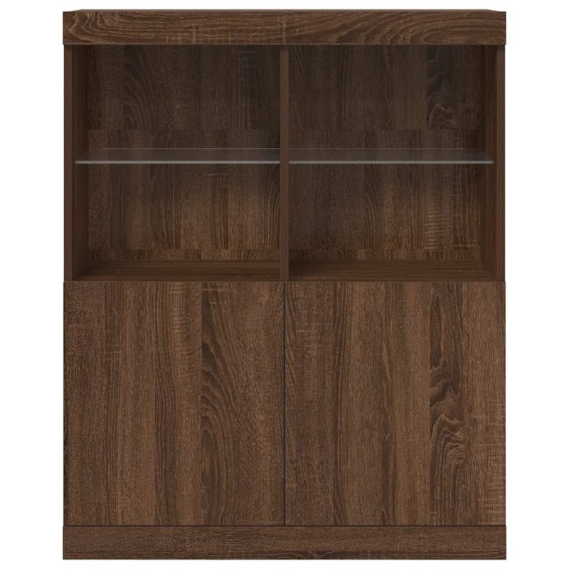 Sideboard Braun Eichen-Optik 81x37x100 cm Holzwerkstoff