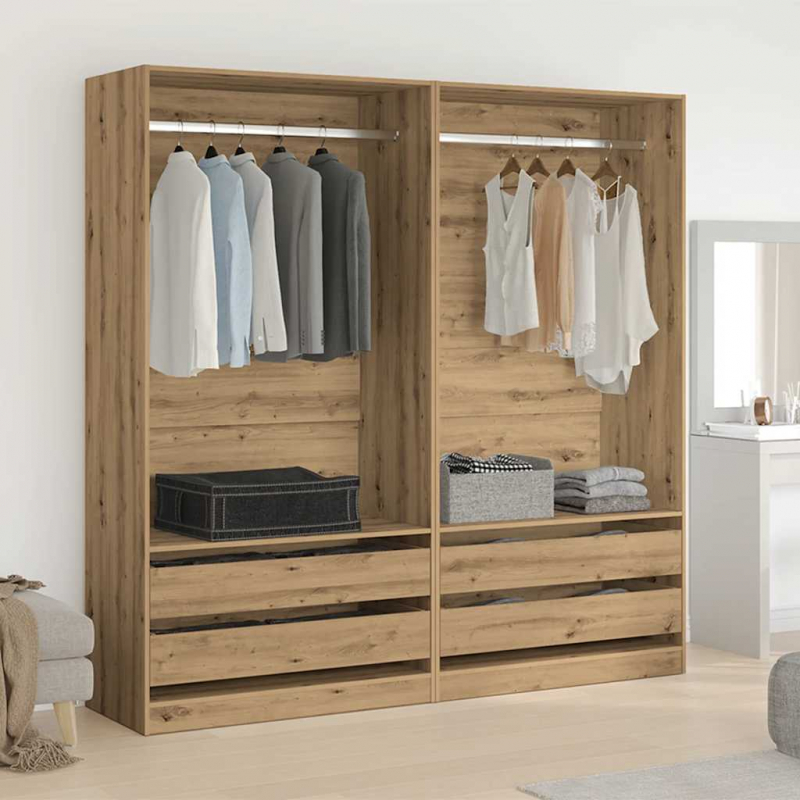 Kleiderschrank Artisan-Eiche 100x50x200 cm Holzwerkstoff