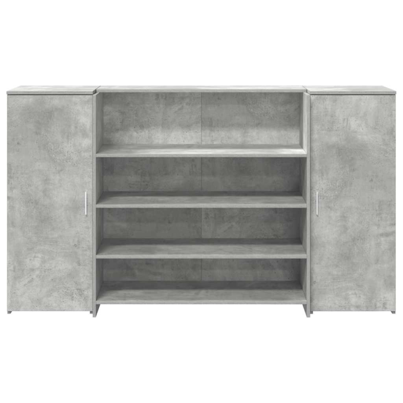 Empfangstheke Betongrau 180x50x103,5 cm Holzwerkstoff