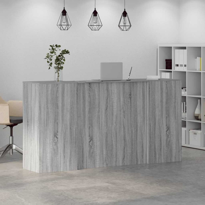 Empfangstheke Grau Sonoma 200x50x103,5 cm Holzwerkstoff