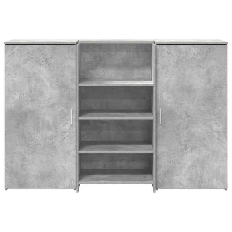 Empfangstheke Betongrau 155x50x103,5 cm Holzwerkstoff