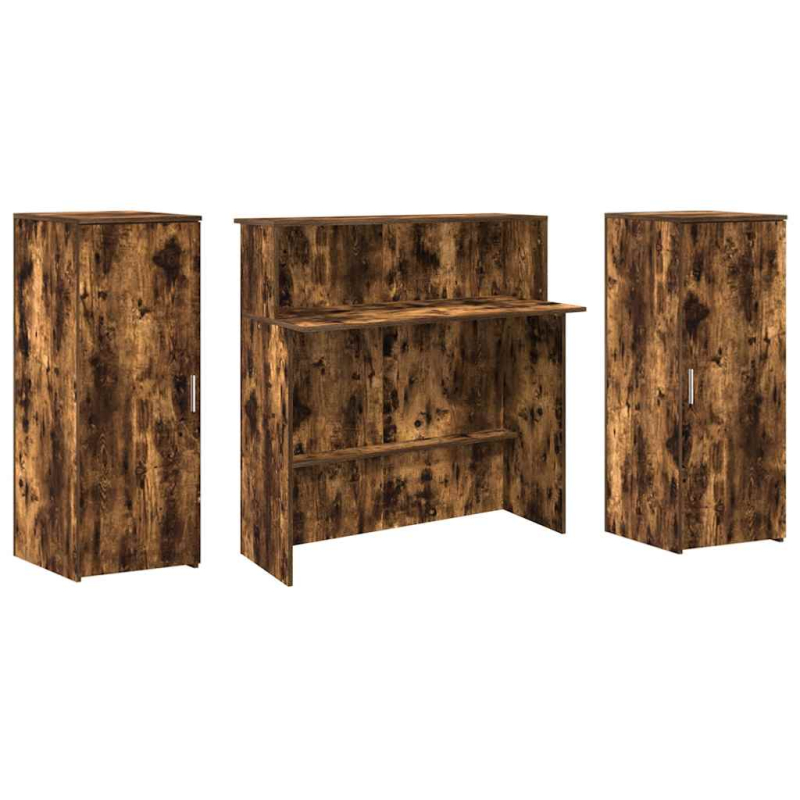 Empfangstheke Räuchereiche 180x50x103,5 cm Holzwerkstoff