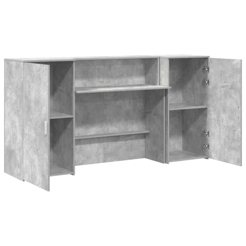 Empfangstheke Betongrau 200x50x103,5 cm Holzwerkstoff