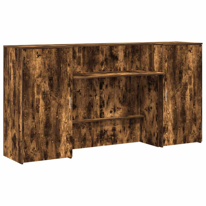 Empfangstheke Räuchereiche 200x50x103,5 cm Holzwerkstoff