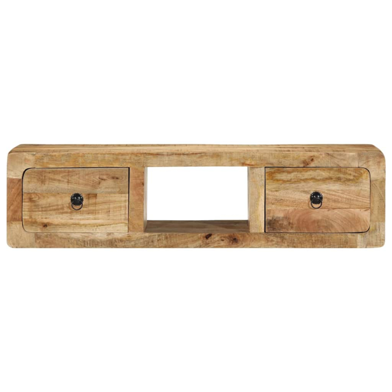 TV-Wandschrank 100x32x25 cm Raues Massivholz Mango