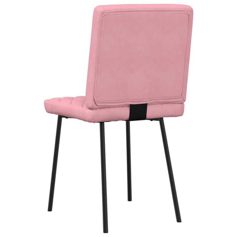 Esszimmerstühle 2 Stk. Rosa Samt
