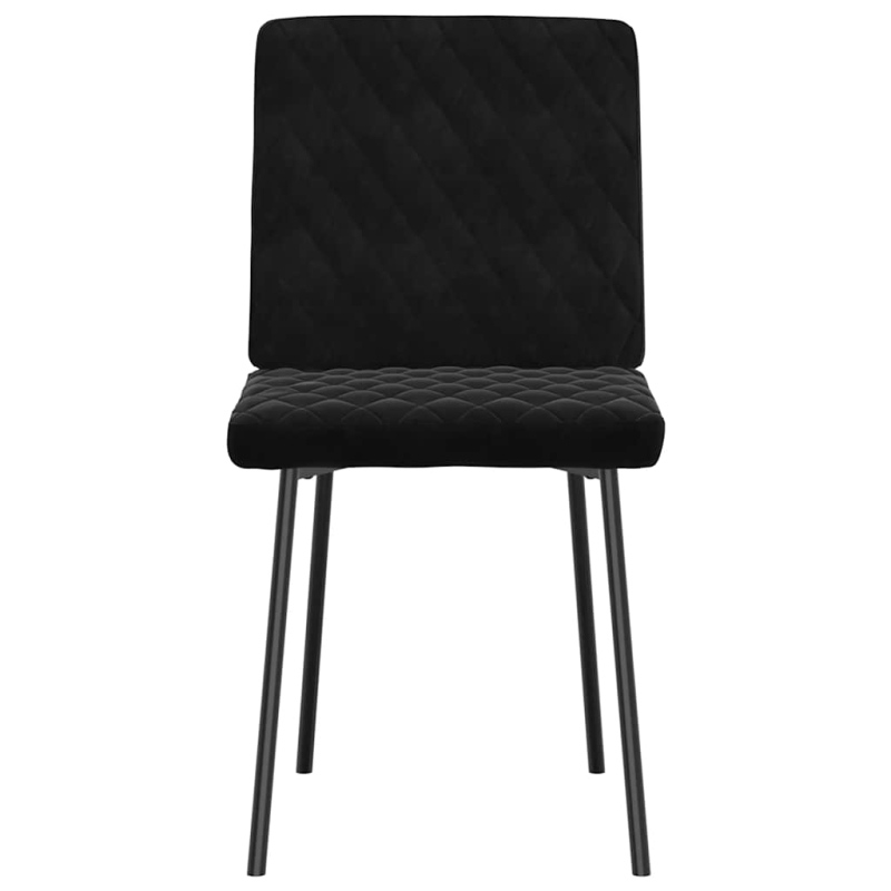 Esszimmerstühle 2 Stk. Schwarz Samt