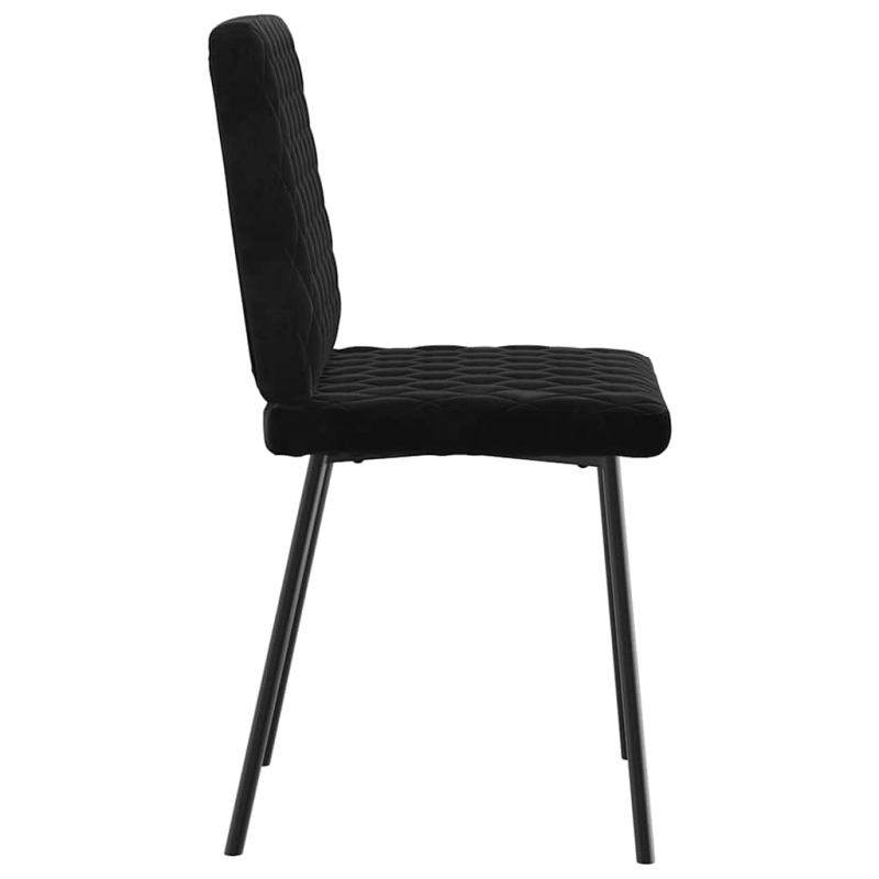 Esszimmerstühle 2 Stk. Schwarz Samt
