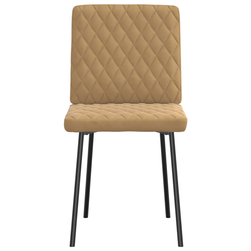 Esszimmerstühle 2 Stk. Braun Samt