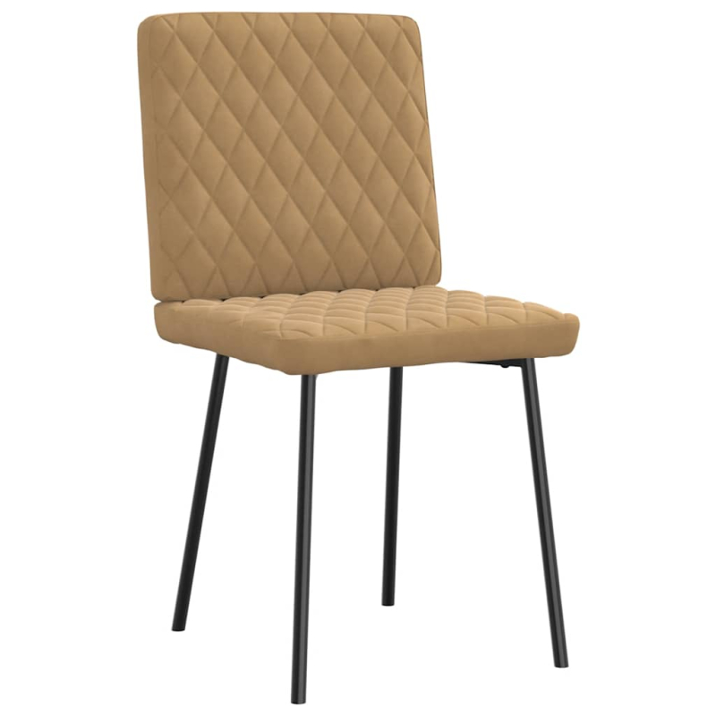 Esszimmerstühle 2 Stk. Braun Samt