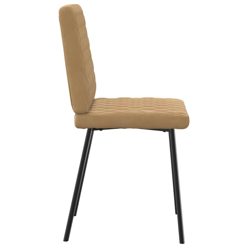 Esszimmerstühle 2 Stk. Braun Samt