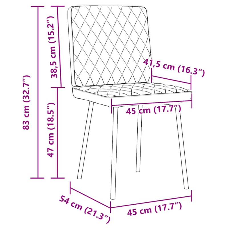 Esszimmerstühle 2 Stk. Braun Samt