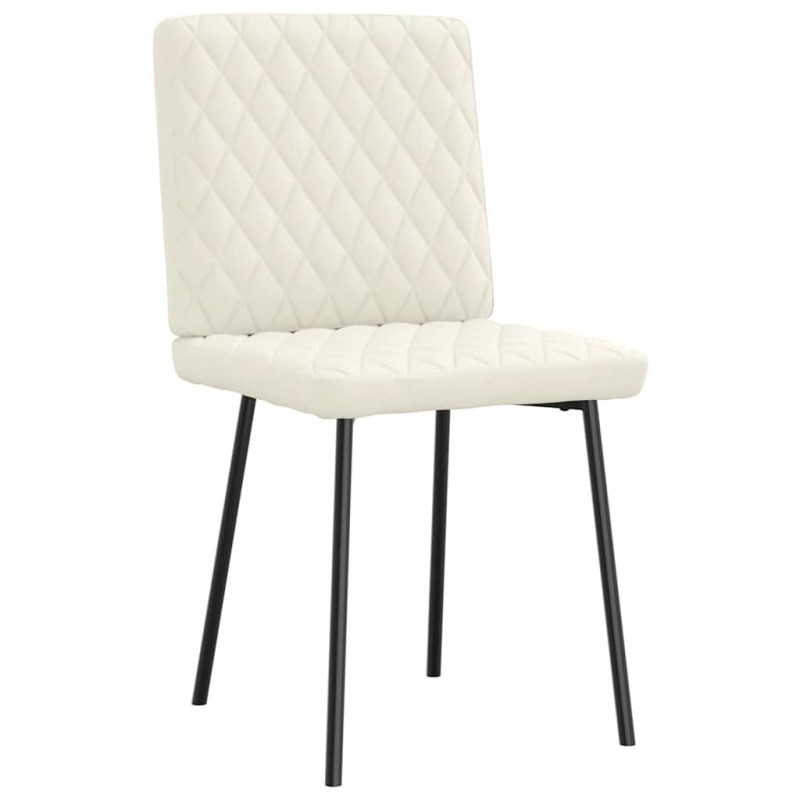 Esszimmerstühle 2 Stk. Creme Samt