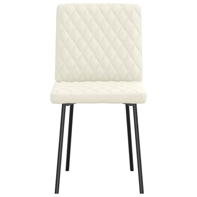 Esszimmerstühle 2 Stk. Creme Samt
