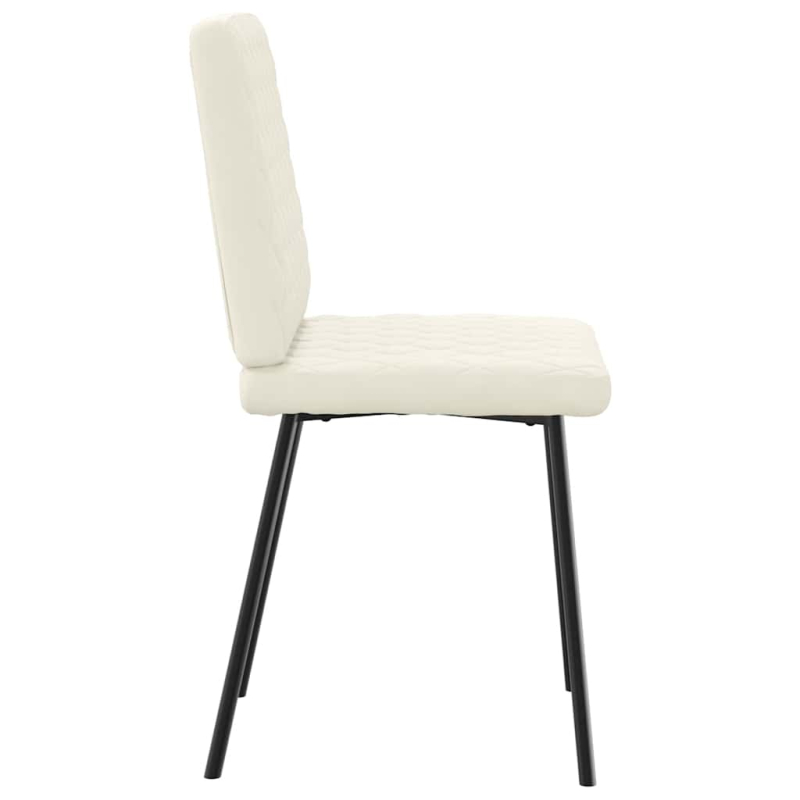 Esszimmerstühle 2 Stk. Creme Samt