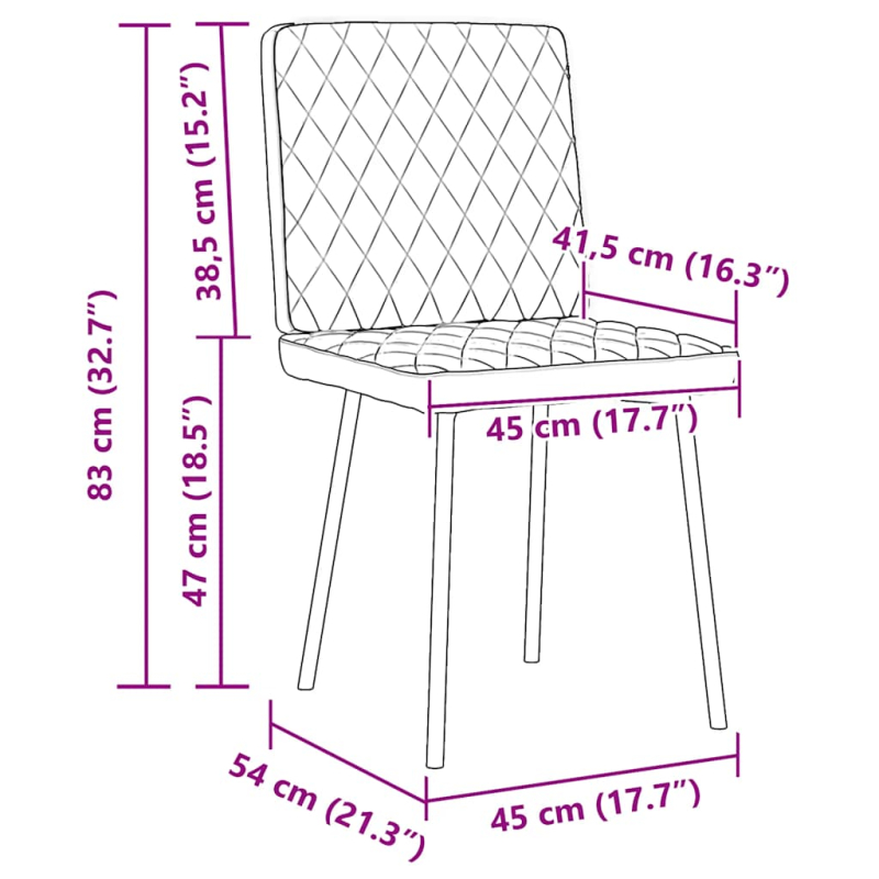 Esszimmerstühle 2 Stk. Creme Samt